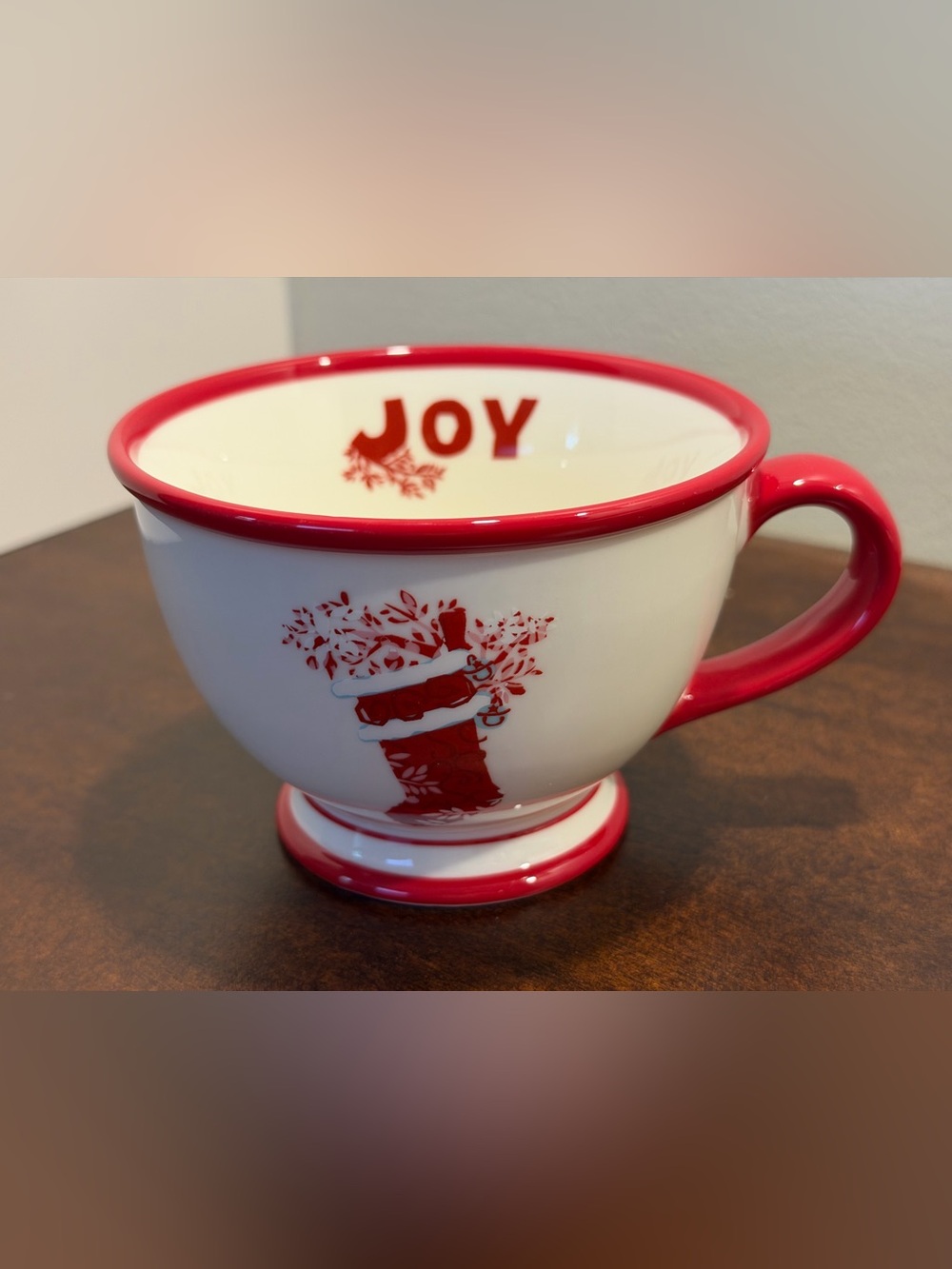 Starbucks Mug Holiday 2007, Joy Christmas Stocking, 10oz